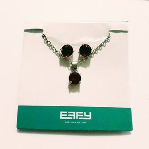 Effy Princess Cruise Ruby-Red Earrings and Necklace Set